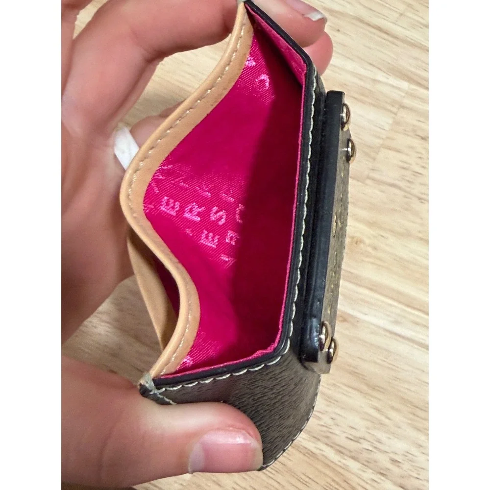 Kate Spade Card Holder Black Beige Women Accessories